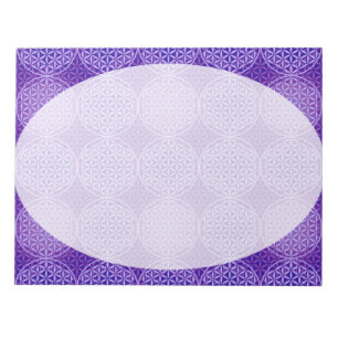 Flower of Life - stamp pattern - purple Notepad