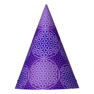 Flower of Life - stamp pattern - purple Party Hat