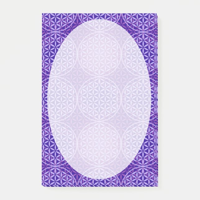 Flower of Life - stamp pattern - purple Post-it Notes (Front)