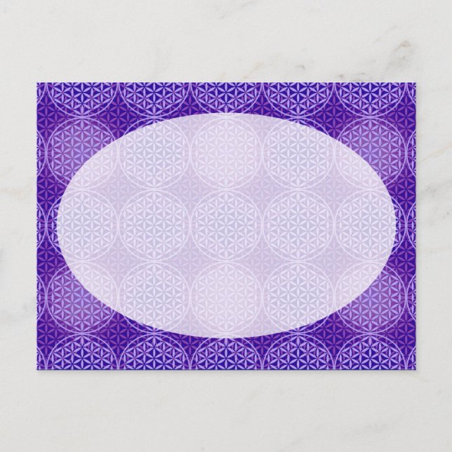 Flower of Life - stamp pattern - purple Postcard (Front)
