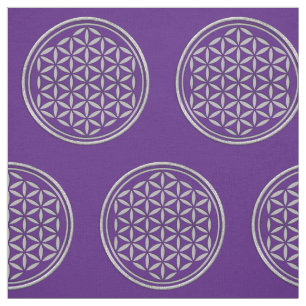 Flower of Life - stamp silver + your backg. & idea Fabric