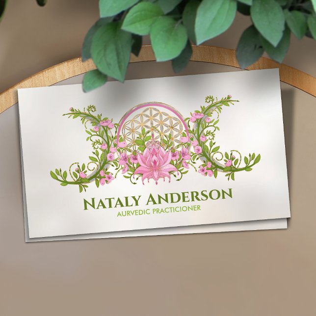 Flower of life Triple Moon Lotus  Business Card (Creator Uploaded)