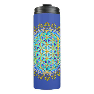 Flower Of Life - Vintage Blossom Ornaments 1 Thermal Tumbler