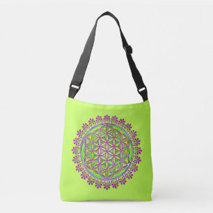 Flower Of Life - Vintage Blossom Ornaments 2 Crossbody Bag
