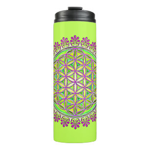 Flower Of Life - Vintage Blossom Ornaments 2 Thermal Tumbler