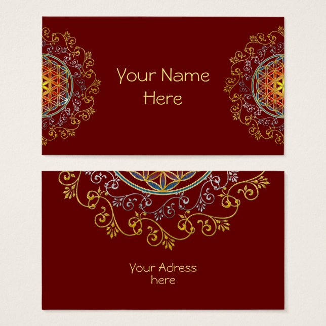 Flower Of Life - Vintage Ornaments Mandala 1 (Front & Back)