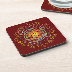 Flower Of Life - Vintage Ornaments Mandala 1 Coaster