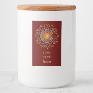 Flower Of Life - Vintage Ornaments Mandala 1 Food Label