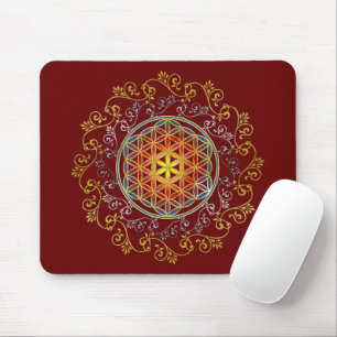 Flower Of Life - Vintage Ornaments Mandala 1 Mouse Pad