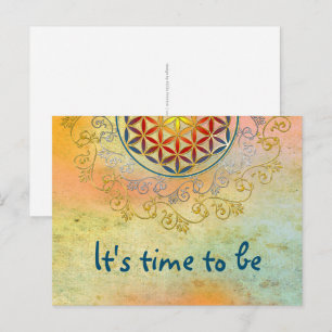 Flower Of Life - Vintage Ornaments Mandala 1 Postcard