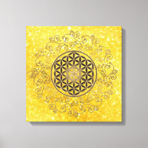 Flower Of Life - Vintage Ornaments Mandala 2 Canvas Print