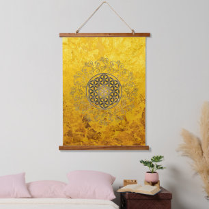 Flower Of Life - Vintage Ornaments Mandala 2 Hanging Tapestry