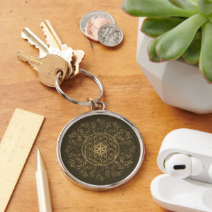 Flower Of Life - Vintage Ornaments Mandala 2 Keychain