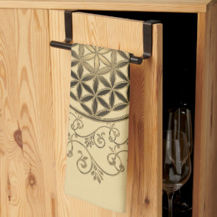 Flower Of Life - Vintage Ornaments Mandala 2 Kitchen Towel