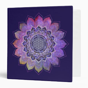Flower Of Life - Vintage Style Galaxy Space 1 Binder