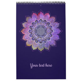Flower Of Life - Vintage Style Galaxy Space 1 Calendar