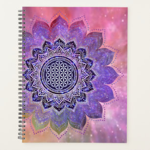 Flower Of Life - Vintage Style Galaxy Space 1 Planner