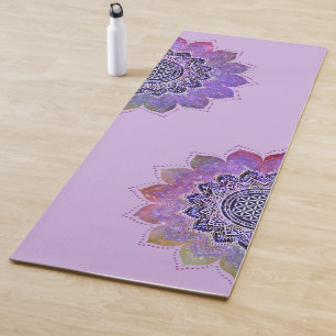 Flower Of Life - Vintage Style Galaxy Space 1 Yoga Mat