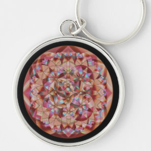 Flower of Life Warm Tones Keychain