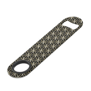 Flower of Life - white gold pattern Bar Key