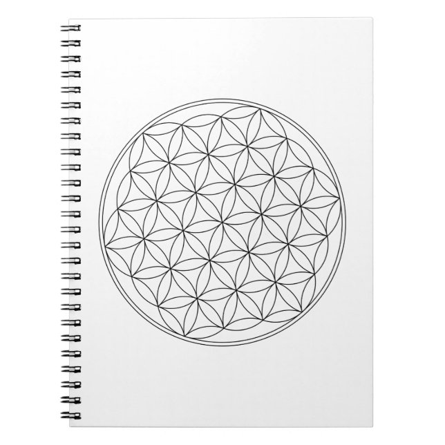 Flower of Life White Notebook (Front)