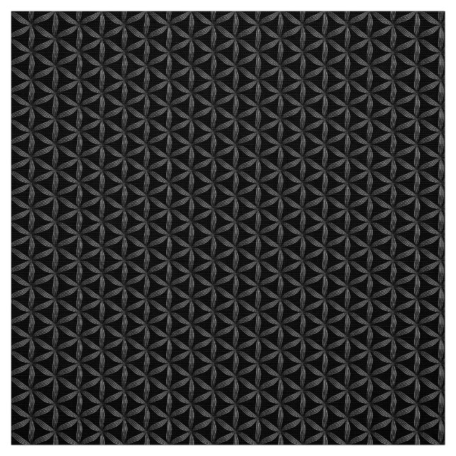 Flower of life white pattern fabric (Swatch)