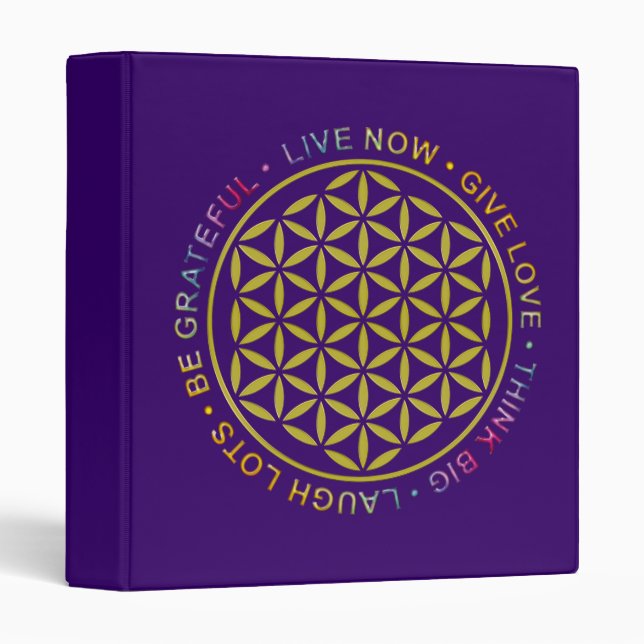 Flower Of Life with Rules Of Life Binder (Front/Spine)
