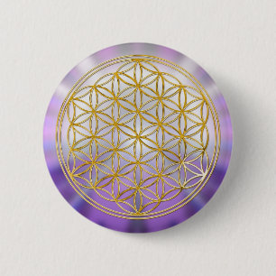 Flower Of Life Yantra 2 Inch Round Button