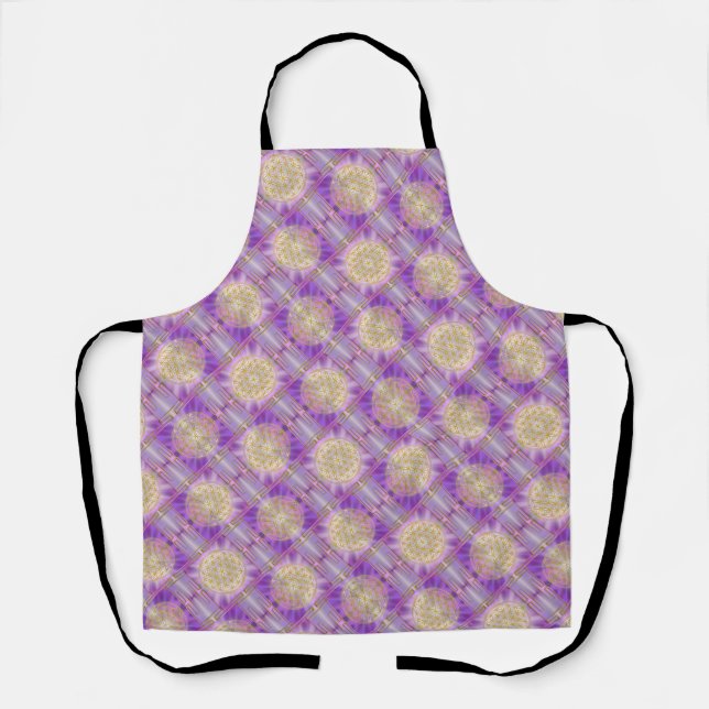 FLOWER OF LIFE - Yantra seamless pattern Apron (Front)