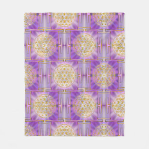 FLOWER OF LIFE - Yantra seamless pattern Fleece Blanket