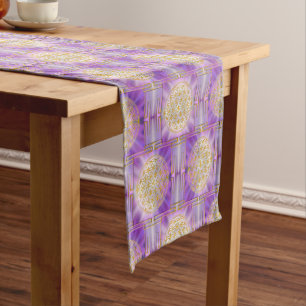 FLOWER OF LIFE - Yantra seamless pattern Short Table Runner