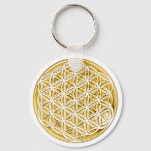 Flower Of Live / full gold Keychain
