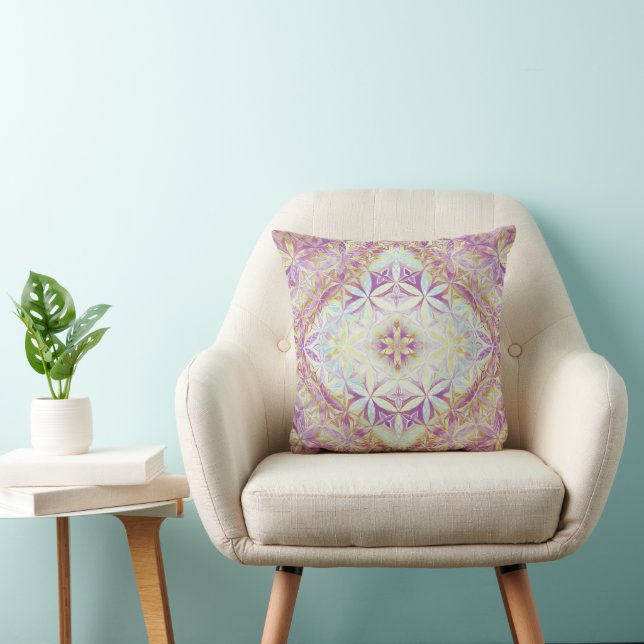 Flower of Live Pattern Throw Pillow (Chair)