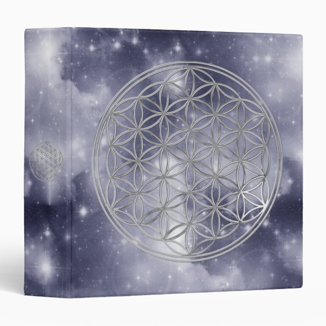 Flower Of Live / silver | dark blue universe Binder (Front/Spine)
