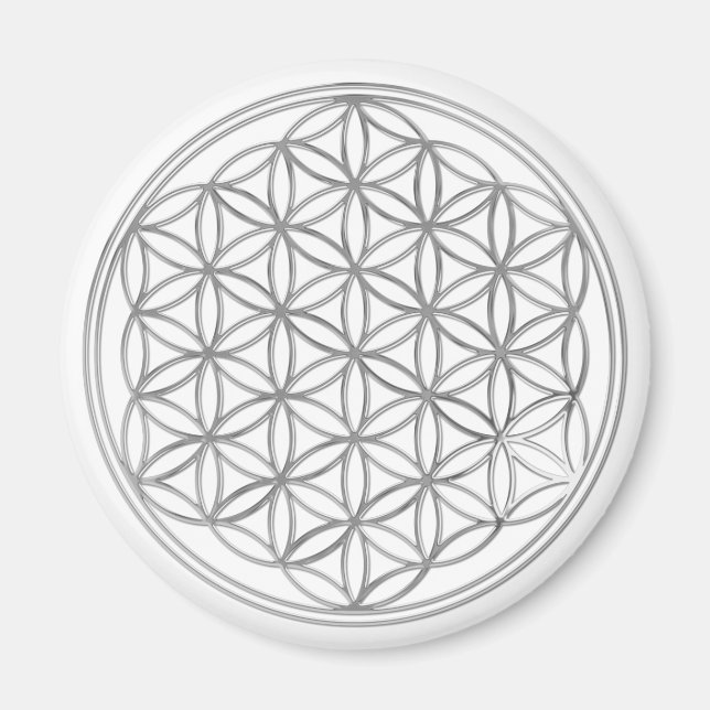 Flower Of Live / silver Magnet (Front)