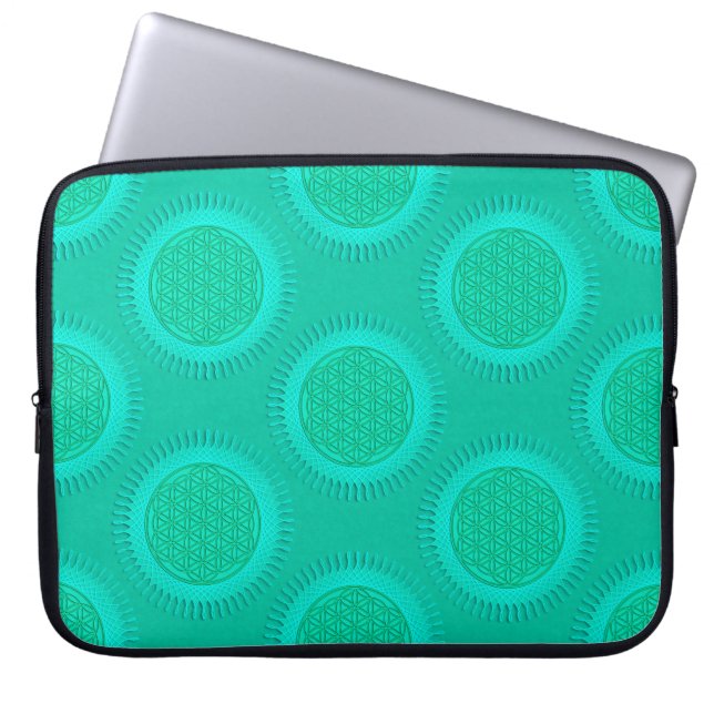 Flower Of Live - sun - seamless pattern 2 Laptop Sleeve (Front)