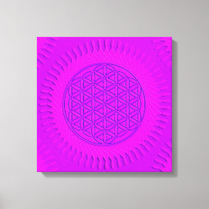 Flower Of Live - sun - seamless pattern 3 Canvas Print