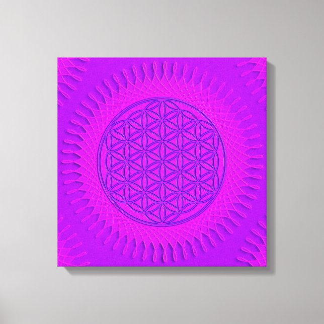 Flower Of Live - sun - seamless pattern 3 Canvas Print (Front)