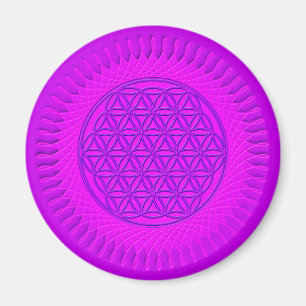 Flower Of Live - sun - seamless pattern 3 Magnet