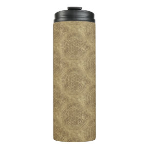 Flower Of Live - sun - seamless pattern 4 Thermal Tumbler