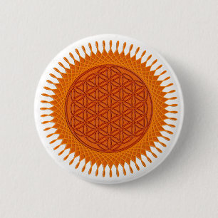 Flower Of Live / sunny design 2 Inch Round Button