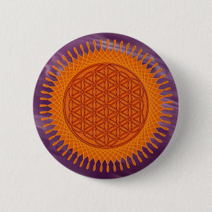 Flower Of Live / sunny design 2 Inch Round Button
