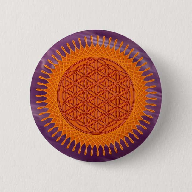 Flower Of Live / sunny design 2 Inch Round Button (Front)