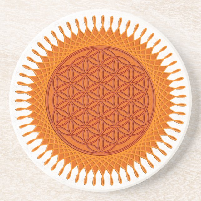 Flower Of Live / sunny design Coaster (Front)