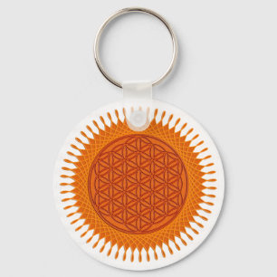Flower Of Live / sunny design Keychain