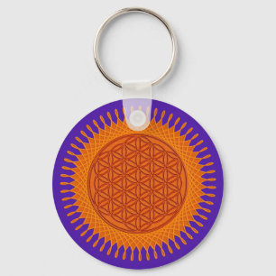 Flower Of Live / sunny design Keychain