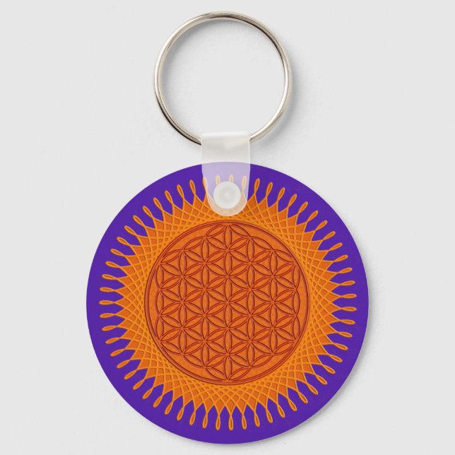 Flower Of Live / sunny design Keychain (Front)