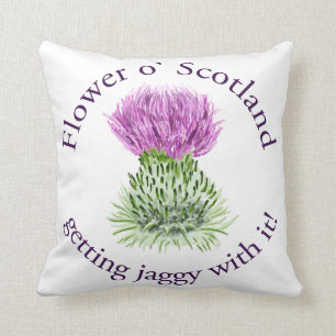 Flower of Scotland - getting jaggy with it! Throw Pillow