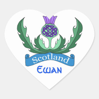 `Flower of Scotland' Heart Sticker