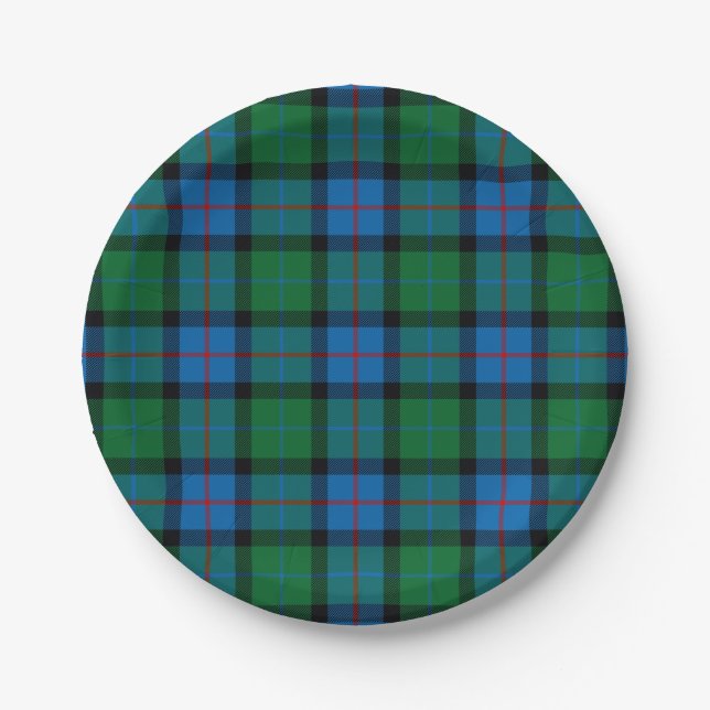 Flower Of Scotland National Tartan Paper Plate (Front)